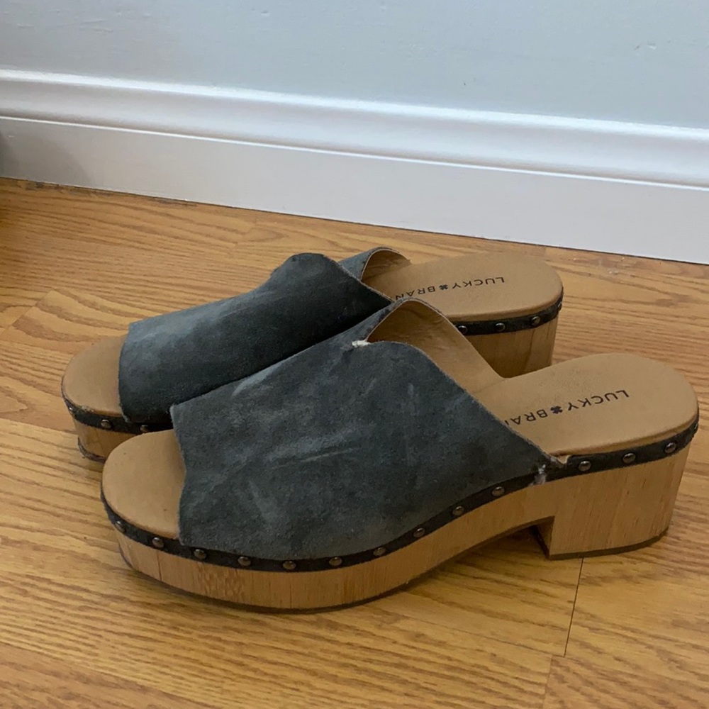 Lightly worn Lucky slip on sandals